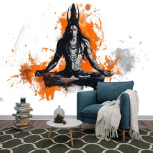 Load image into Gallery viewer, Shiva Sticker, Meditation Decal, Hindu Spiritual Art, Yoga Sticker, Zen Gift, Laptop Sticker, Water Bottle Decal, 284gm