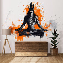 Load image into Gallery viewer, Shiva Sticker, Meditation Decal, Hindu Spiritual Art, Yoga Sticker, Zen Gift, Laptop Sticker, Water Bottle Decal, 284gm