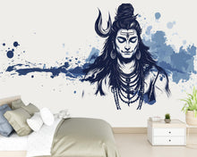 Load image into Gallery viewer, Shiva Sticker, Hindu Art Decal, Spiritual Yoga Sticker, Meditation Gift, Zen Wall Art, Laptop Sticker, Water Bottle, 285gm