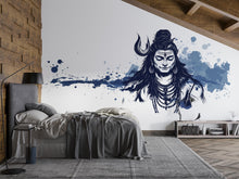Load image into Gallery viewer, Shiva Sticker, Hindu Art Decal, Spiritual Yoga Sticker, Meditation Gift, Zen Wall Art, Laptop Sticker, Water Bottle, 285gm