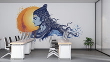 Load image into Gallery viewer, Shiva Sticker, Hindu Art Decal, Spiritual Yoga Sticker, Meditation Gift, Blue Shiva Art, Laptop Sticker, Water Bottle, 286gm