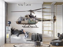 Load image into Gallery viewer, Helicopter Sticker, Military Chopper Decal, Aviation Art Sticker, Pilot Gift, Aircraft Lover Decal, Laptop Sticker, 292gm