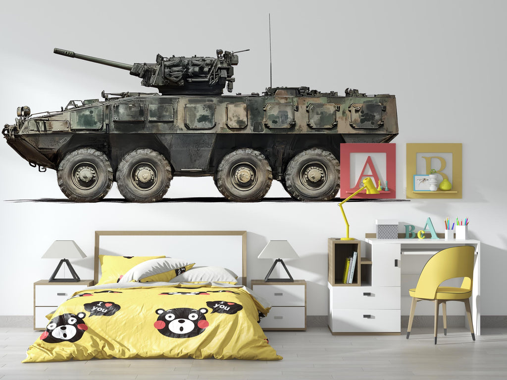 APC Sticker, Armored Vehicle Decal, Military Vehicle Sticker, Army APC Art, Combat Vehicle Decal, Military Gift, 297gm