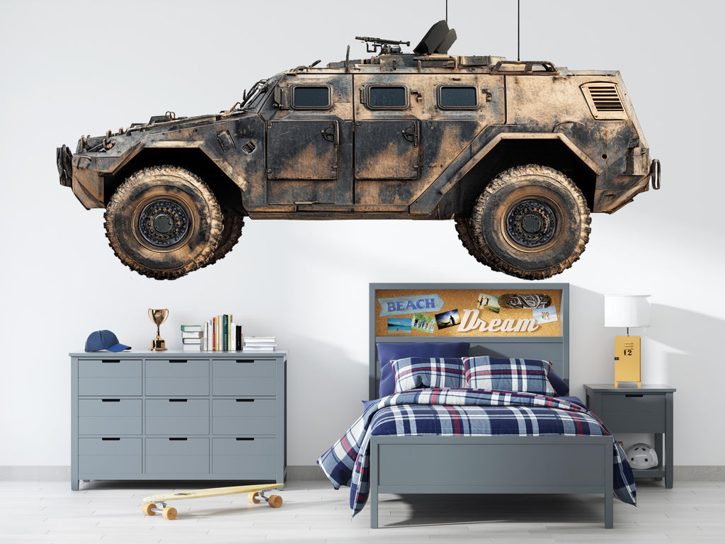 Armored Truck Sticker, Military Vehicle Decal, Tactical Truck Sticker, Army Truck Art, Combat Vehicle Decal, 298gm
