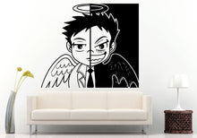 Load image into Gallery viewer, Boy Anime Sad Angel vs Happy Demon Wall Decal Vinyl Sticker Mural Room Decor L562