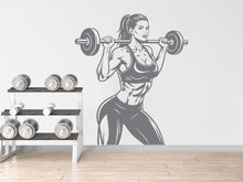 Load image into Gallery viewer, Girl Gym Wall Decal Power fitness Women Squat Decor Workout Art Vinyl Wall Stickers Bedroom 374DE