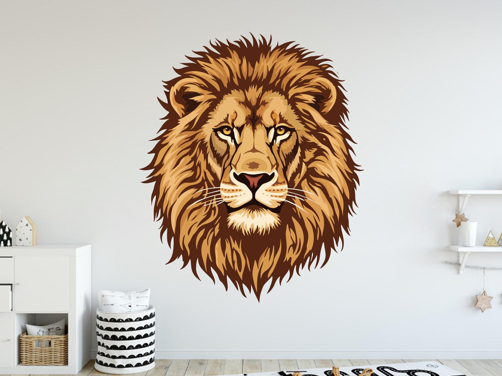 Lion wall decals I Animal Wall decor I Safari wall art I Lover Animals Wall Bathroom Wall Stickers Vinyl