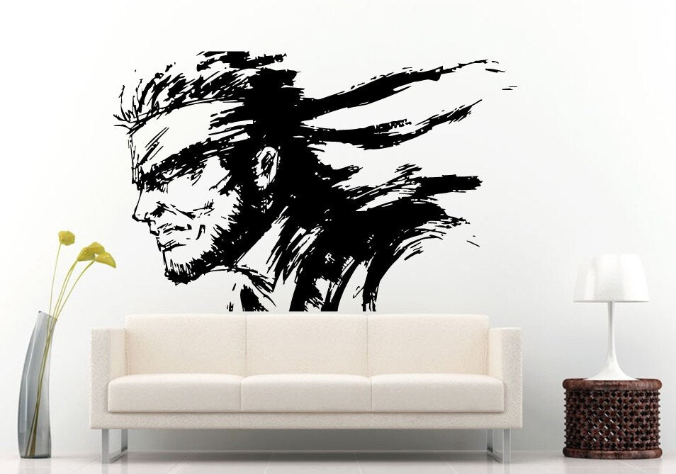 Anime Boy Men Guy Karate Ninja Fighter Wall Decal Vinyl Sticker Mural Room Decor L557