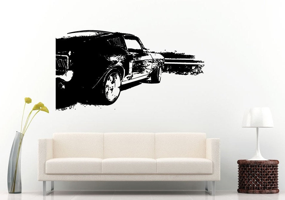 American Muscle Car Hot Rod Old School Antique Sport Vehicle Men's Boys Room Garage Wall Decal Vinyl Sticker Mural Room Decor L574