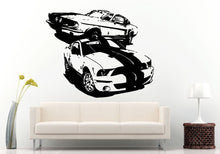 Load image into Gallery viewer, American Muscle Car Hot Rod Old School Vs New School Racing Vehicle Men's Boys Room Garage Wall Decal Vinyl Sticker Mural Room Decor L578