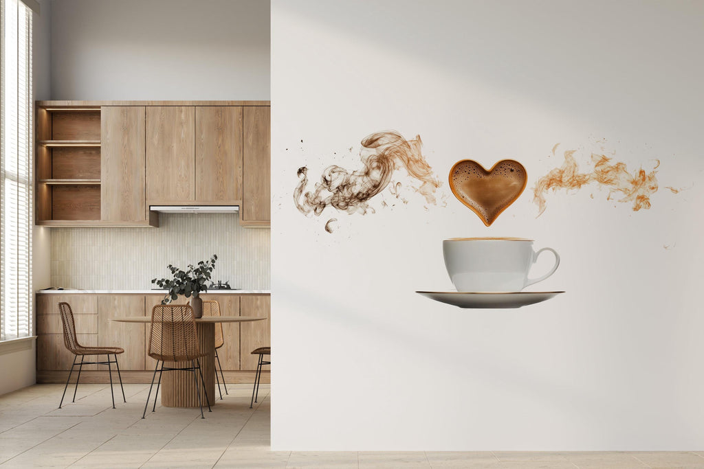 Coffee Wallpaper Cafe Wall Decal Coffee Shop Wall Mural Peel And Stick Wallpaper Restaurant Decor Barista Kitchen Coffee Wall Art