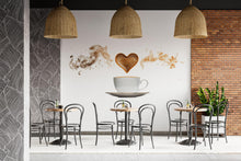Load image into Gallery viewer, Coffee Wallpaper Cafe Wall Decal Coffee Shop Wall Mural Peel And Stick Wallpaper Restaurant Decor Barista Kitchen Coffee Wall Art