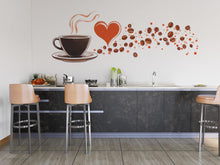 Load image into Gallery viewer, Coffee Wallpaper Cafe Wall Decal Coffee Shop Wall Mural Peel And Stick Wallpaper Kitchen Decor Restaurant Coffee Bean Wall Art