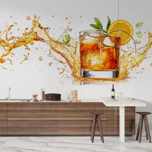 Load image into Gallery viewer, Whiskey Wallpaper Bar Wall Decal Cocktail Wall Mural Peel And Stick Wallpaper Restaurant Decor Lounge Bar Kitchen Wall Art