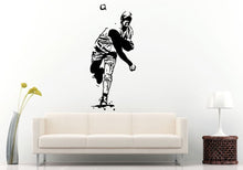 Load image into Gallery viewer, Baseball Sport Game Player Pitcher Boys Room Wall Decal Vinyl Sticker Mural Room Decor L568
