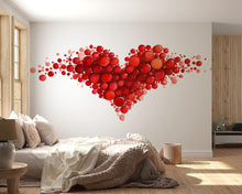 Load image into Gallery viewer, Red Heart Wall Decal Nail Salon Wall Sticker Beauty Studio Decor Romantic Wall Art Manicure Studio Vinyl Wall Decal Love Heart Decor