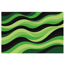 Load image into Gallery viewer, Green Wave Wall Wallpaper, Abstract Nature Wall Mural, Modern Wavy Wall Decor, Peel and Stick or Traditional Wallpaper WAL004