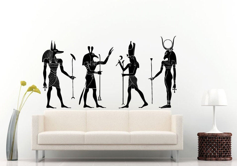 Various Egyptian Gods And Goddess Wall Decal Vinyl Sticker Mural Room Decor L582