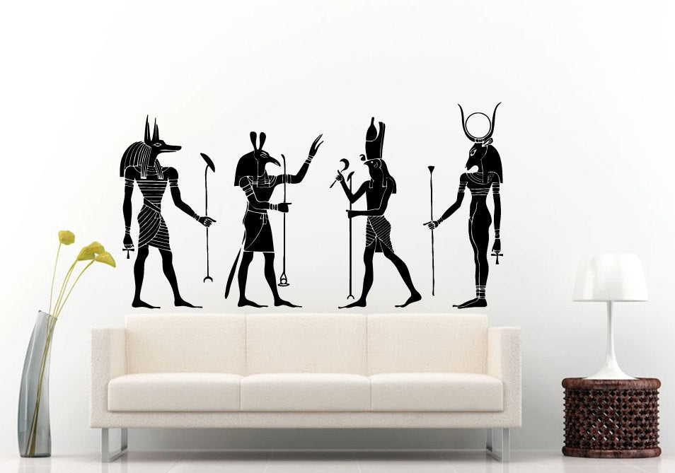Various Egyptian Gods And Goddess Wall Decal Vinyl Sticker Mural Room Decor L582
