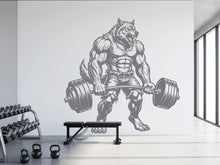 Load image into Gallery viewer, Wolf Gym Wall Decal Bodybuilder fitness Decor Workout Art Vinyl Gym Wall Stickers Bedroom Gym Workout Skull Motivation