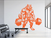 Load image into Gallery viewer, Wolf Gym Wall Decal Bodybuilder fitness Decor Workout Art Vinyl Gym Wall Stickers Bedroom Gym Workout Skull Motivation