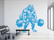 Load image into Gallery viewer, Wolf Gym Wall Decal Bodybuilder fitness Decor Workout Art Vinyl Gym Wall Stickers Bedroom Gym Workout Skull Motivation