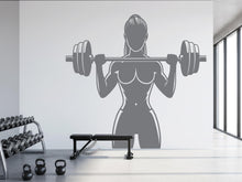 Load image into Gallery viewer, Women's Fitness Wall Decal: Gym Workout Art, Motivation Sticker