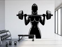 Load image into Gallery viewer, Women's Fitness Wall Decal: Gym Workout Art, Motivation Sticker