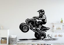 Load image into Gallery viewer, ATV Rider Wall Decal, ATV Wall sticker, 4x4 wall art Kids Extreme room Decal 386DE