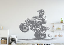 Load image into Gallery viewer, ATV Rider Wall Decal, ATV Wall sticker, 4x4 wall art Kids Extreme room Decal 386DE
