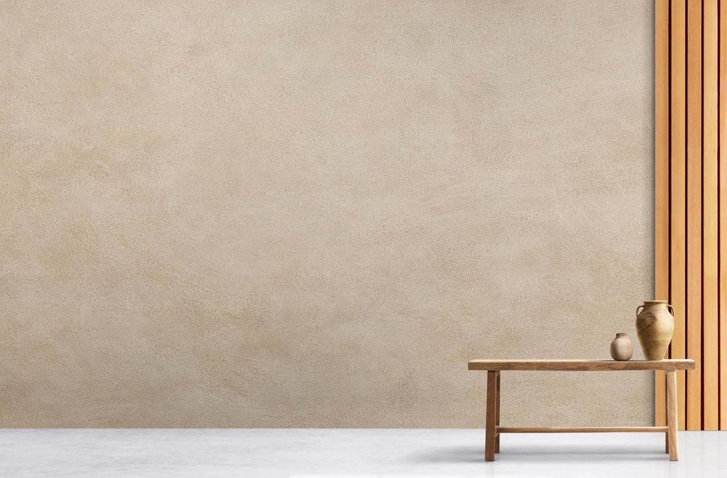 Warm Beige Plaster Wallpaper Neutral Textured Wall Mural Minimalist Japandi Interior Design Modern Boho Wall Decor Peel and Stick 808LU