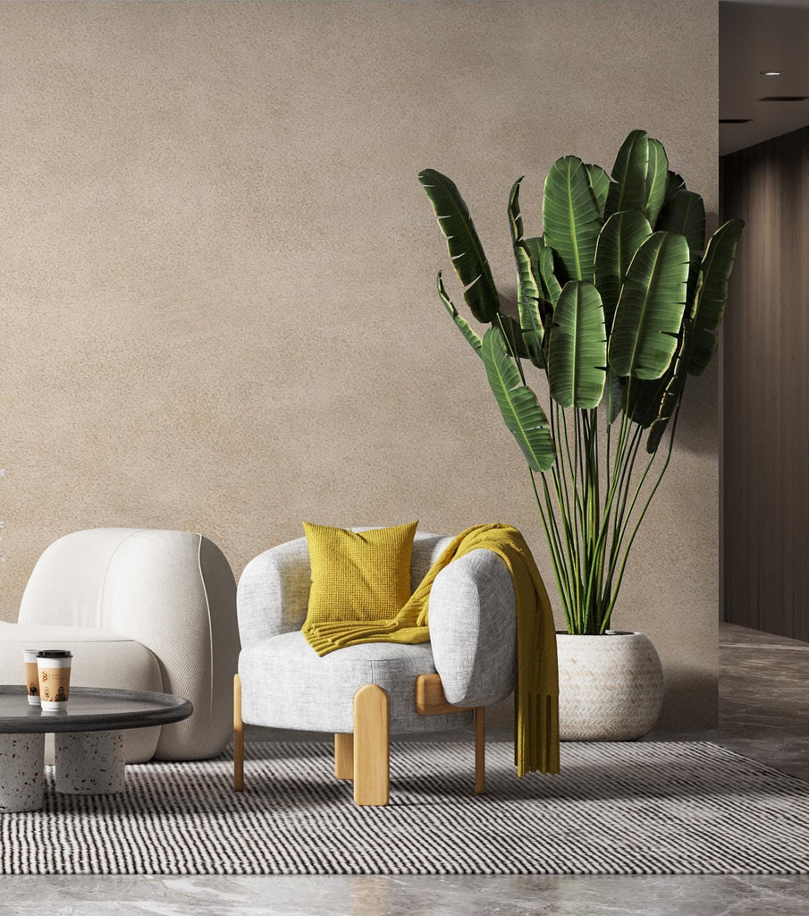 Warm Beige Plaster Wallpaper Neutral Textured Wall Mural Minimalist Japandi Interior Design Modern Boho Wall Decor Peel and Stick 808LU