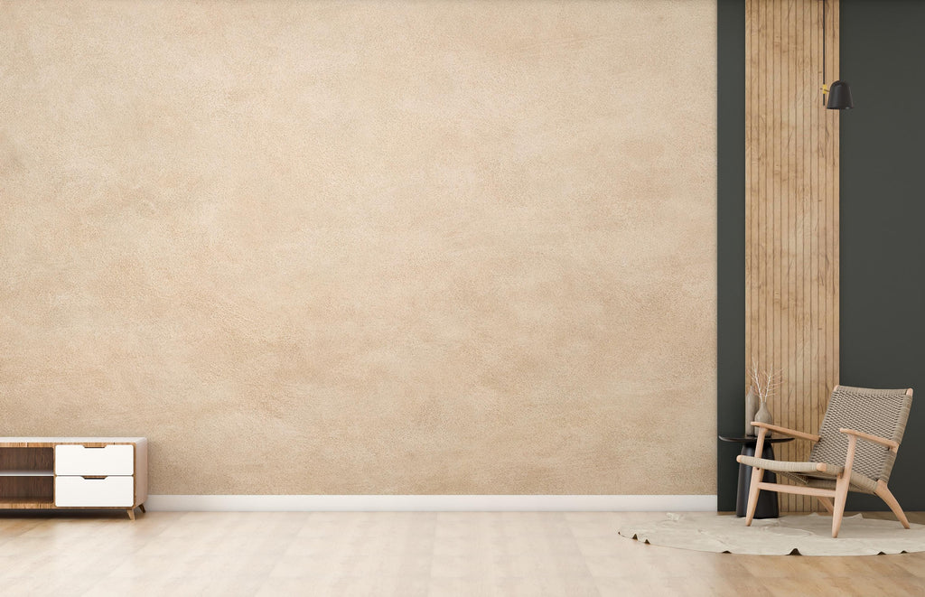 Warm Beige Plaster Wallpaper Neutral Textured Wall Mural Minimalist Japandi Interior Design Modern Boho Wall Decor Peel and Stick 808LU