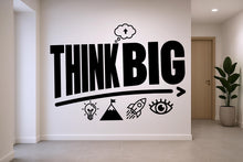 Load image into Gallery viewer, Think Big Idea Wall Decal I Lightbulb Sticker for Office, Office Wall Decal Idea Teamwork, Office Wall Decor