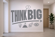 Load image into Gallery viewer, Think Big Idea Wall Decal I Lightbulb Sticker for Office, Office Wall Decal Idea Teamwork, Office Wall Decor