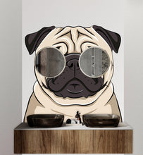 Load image into Gallery viewer, Pug Dog wall decal Pug wall decor Dog Pug Dog wall art Decal The Dog Lover Animals Dog Wall Bathroom Wall Decals Stickers Vinyl 390DE