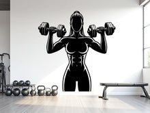 Load image into Gallery viewer, Girl Power Gym Wall Decal: Fitness Motivation Workout Art Sticker
