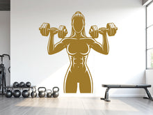 Load image into Gallery viewer, Girl Power Gym Wall Decal: Fitness Motivation Workout Art Sticker