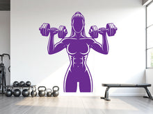 Load image into Gallery viewer, Girl Power Gym Wall Decal: Fitness Motivation Workout Art Sticker