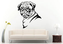 Load image into Gallery viewer, Pug Dog Cute Face Animal Breed Wall Decal Vinyl Sticker Mural Room Decor L593