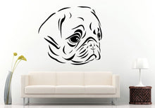 Load image into Gallery viewer, Pug Dogs Super Cute Face Animal Breed Wall Decal Vinyl Sticker Mural Room Decor L596