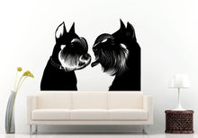 Load image into Gallery viewer, Two Miniature Schnauzer Dog Puppy Super Cute Face Animal Breed Wall Decal Vinyl Sticker Mural Room Decor L599