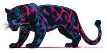 Load image into Gallery viewer, Black Panther Wall Decal Neon Animal Sticker Modern Wall Art Jungle Decor Large Vinyl Wall Sticker Bedroom Decor, 202gm