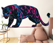 Load image into Gallery viewer, Black Panther Wall Decal Neon Animal Sticker Modern Wall Art Jungle Decor Large Vinyl Wall Sticker Bedroom Decor, 202gm