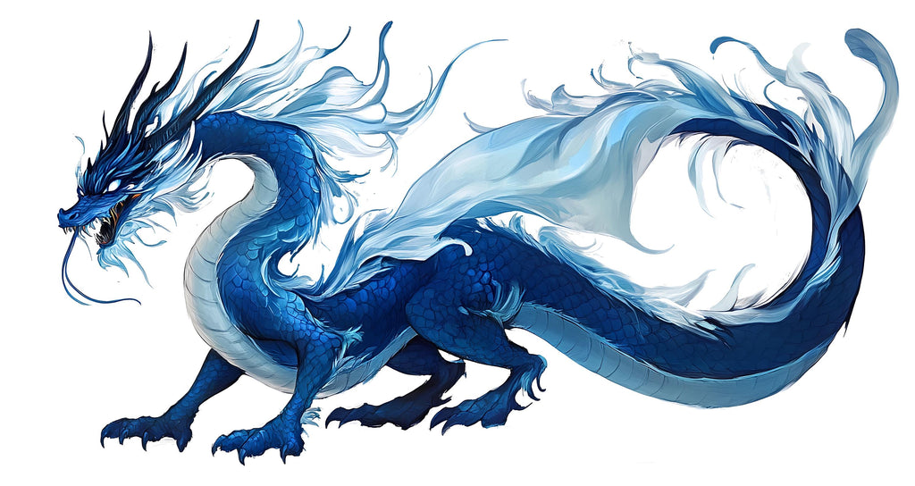 Blue Dragon Wall Decal Fantasy Wall Sticker Dragon Wall Art Kids Room Decor Large Vinyl Wall Sticker Nursery Decor, 205gm