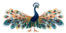Load image into Gallery viewer, Peacock Wall Decal Colorful Bird Wall Art Boho Wall Decor Large Wall Sticker Bedroom Decor Vinyl Wall Decal, 214gm