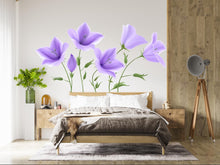 Load image into Gallery viewer, Purple Flower Wall Decal Floral Wall Art Bedroom Decor Large Flower Wall Sticker Botanical Vinyl Wall Decal, 220gm