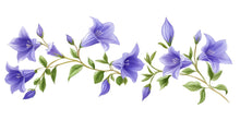 Load image into Gallery viewer, Purple Flower Vine Wall Decal Botanical Wall Sticker Floral Wall Art Bedroom Decor Removable Vinyl Wall Decal, 222gm