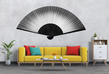 Load image into Gallery viewer, Black White Fan Wall Decal Minimalist Wall Art Japanese Fan Wall Sticker Modern Wall Decor Removable Vinyl, 224gm