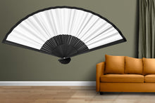Load image into Gallery viewer, Large Fan Wall Decal Black White Minimalist Wall Art Japanese Fan Decor Modern Living Room Wall Sticker, 225gm